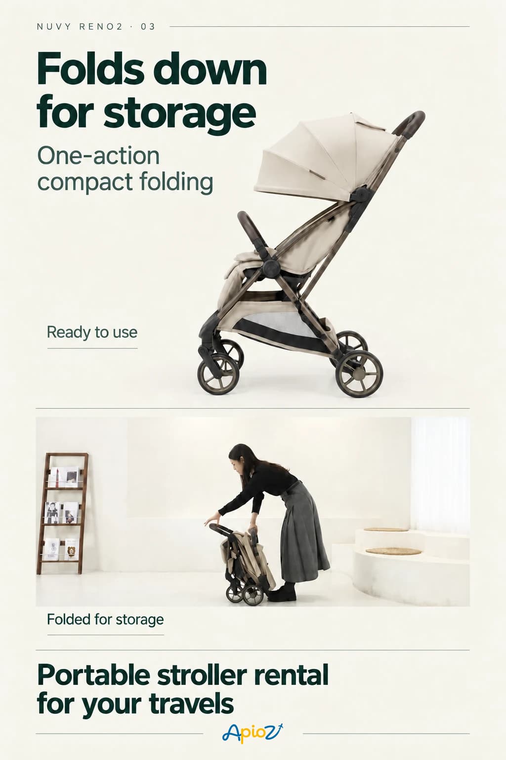 NUVY Reno2 folding and storage